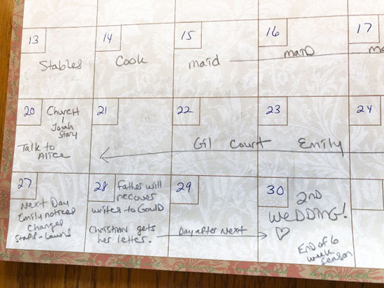 Have you ever read a story where the timeline didn’t make sense? When writing a fictional story, using a ‘story calendar’ will help you keep track of time between each of your scenes to avoid confusion and keep your story believable and accurate. You can either hand-sketch a calendar, download a free online calendar, or buy a day planner like you would use to keep track of your own life. Except, you would be using it to track the characters and events in your story.