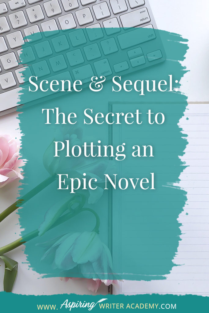 Scene & Sequel: The Secret to Plotting an Epic Novel (Part I) Ever feel ‘stuck’ while writing or had your story called ‘episodic’ or ‘unmotivated?’ Do you have a hard time moving your story forward in a way that grips the reader? Learn the individual components of Scene & Sequel to structure your scenes, advance the plot, and increase the stakes with each character decision. #Writing #writingfiction #WritingAdvice #writingtip #writingtips #GetPublished