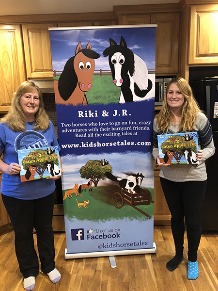 There were several factors leading to the creation of the Riki and J.R. Horse Tales books, but the first notion of creating a children’s book series based on our two horses began back in 2013. My daughter, Samantha, was in college and her homework for her Adobe Illustrator Class was to take a real-life animal and digitally draw it as a cartoon. Samantha chose to draw our two horses, Riki and J.R. When Samantha showed me the finished drawings on her computer
