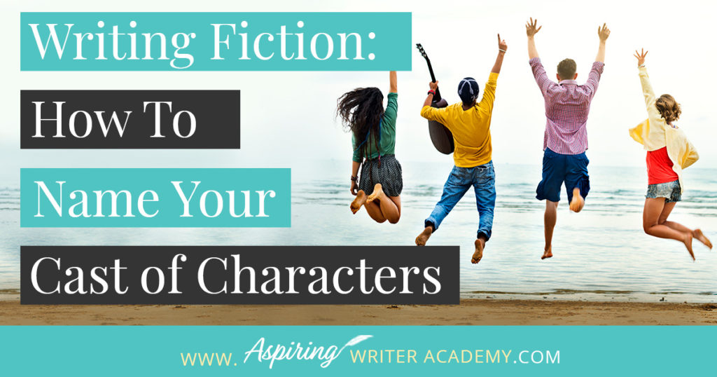 Choosing names for the characters in your fictional story can be done at random, like drawing names out of a hat, or purposely planned out to add greater depth and meaning to the tale you desire to tell. Whichever method you choose, you may want to consider using our top 5 suggestions for Fiction Writing: How to Name Your Cast of Characters to make each name recognizable, distinguished, and easy to remember for both you and your readers.