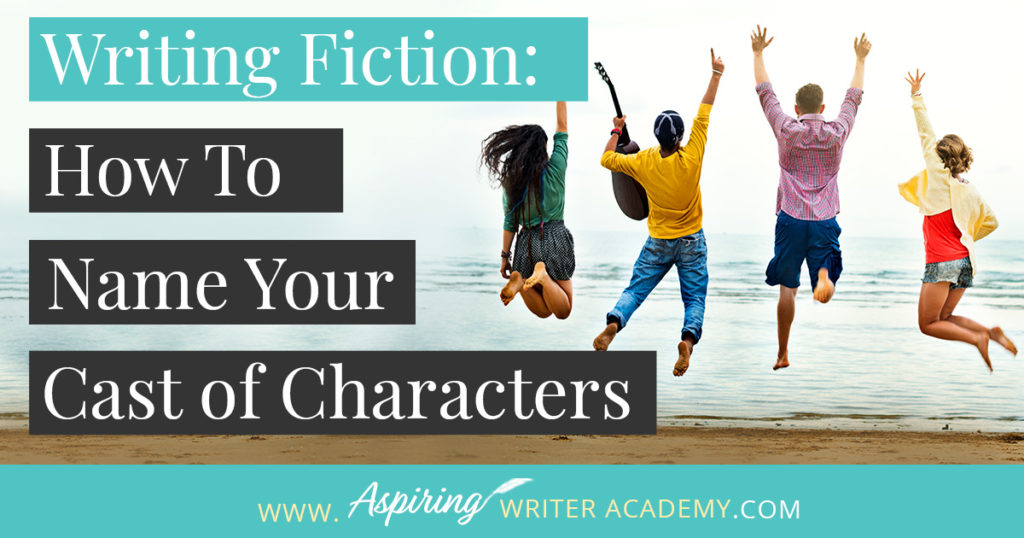 Choosing names for the characters in your fictional story can be done at random, like drawing names out of a hat, or purposely planned out to add greater depth and meaning to the tale you desire to tell. Whichever method you choose, you may want to consider using our top 5 suggestions for Fiction Writing: How to Name Your Cast of Characters to make each name recognizable, distinguished, and easy to remember for both you and your readers.