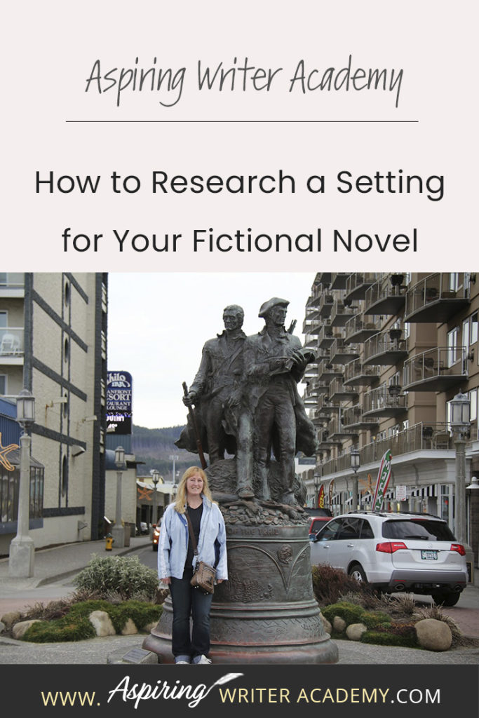 Settings. Where does your story take place? Is it a real place? Even if you choose to ‘make up’ a setting, you may still want to base some of the details off a real place to make it feel real. Researching a setting may also inspire character or plot details. In our post, How to Research a Setting for Your Fictional Novel, you can come along on a photo-journal research trip and learn a few tricks to create realistic settings for your own story.