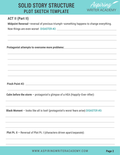 Solid Story Structure. What is it? If you wish to write a satisfying fictional story for your readers, then you must learn the specific elements or ‘Plot Points’ that nearly all Popular Fiction stories share. Using our Free Plot Sketch Template, included in our post, How to Plot Your Fictional Novel, you will be able to identify the various turning points in both movies and books and keep your own stories on track from beginning to end.