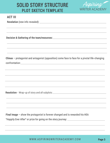 Solid Story Structure. What is it? If you wish to write a satisfying fictional story for your readers, then you must learn the specific elements or ‘Plot Points’ that nearly all Popular Fiction stories share. Using our Free Plot Sketch Template, included in our post, How to Plot Your Fictional Novel, you will be able to identify the various turning points in both movies and books and keep your own stories on track from beginning to end.