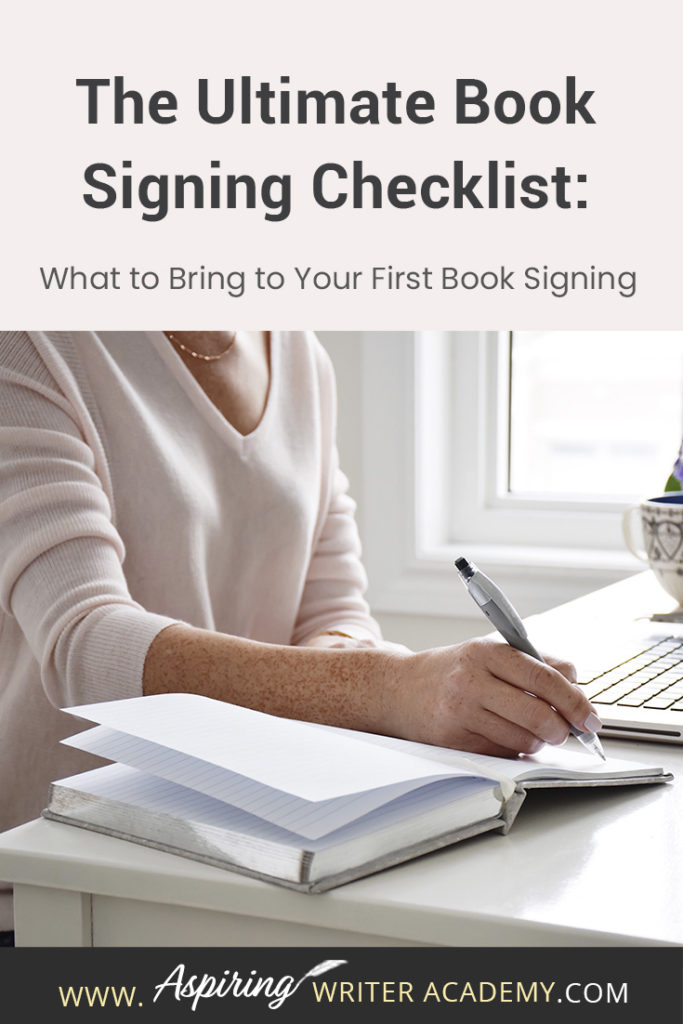 Book signings can help promote books and generate more sales, but have you ever wondered what an author should bring to such an event to make it as easy, efficient, enjoyable, and engaging as it can possibly be? As a multi-published author of both traditionally published and self-published books, I have attended numerous book signing events and hope The Ultimate Book Signing Checklist: What to Bring to Your First Book Signing helps you prepare for a successful book signing event of your own.