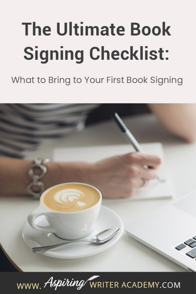 Book signings can help promote books and generate more sales, but have you ever wondered what an author should bring to such an event to make it as easy, efficient, enjoyable, and engaging as it can possibly be? As a multi-published author of both traditionally published and self-published books, I have attended numerous book signing events and hope The Ultimate Book Signing Checklist: What to Bring to Your First Book Signing helps you prepare for a successful book signing event of your own.