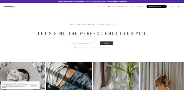 Kaboompicks has a library of 24,385 beautiful high-quality images all produced by one photographer, Karolina. All photos can be used for commercial projects. There are definitely many quality images on this site that would be perfect for bloggers.