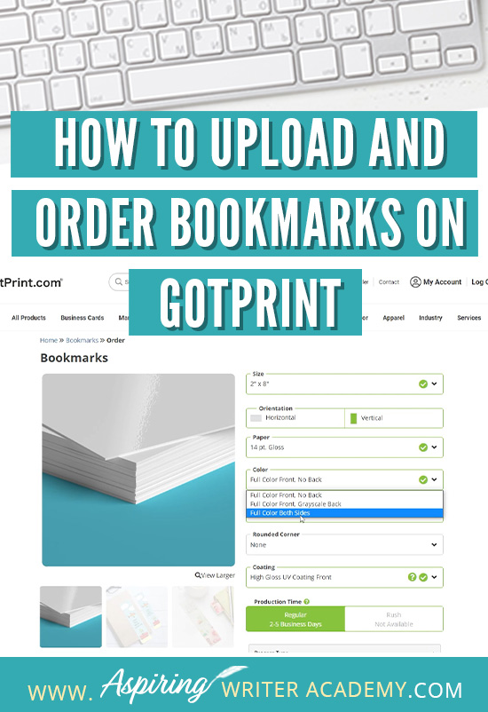 If you or a graphic designer have created bookmarks for your new upcoming book release, you may now be wondering How to Upload and Order Bookmarks on GotPrint. In this step-by-step tutorial, we cover how to upload your graphics, make sure that everything is within the margins, and discuss what are the best settings to choose when creating your bookmark.