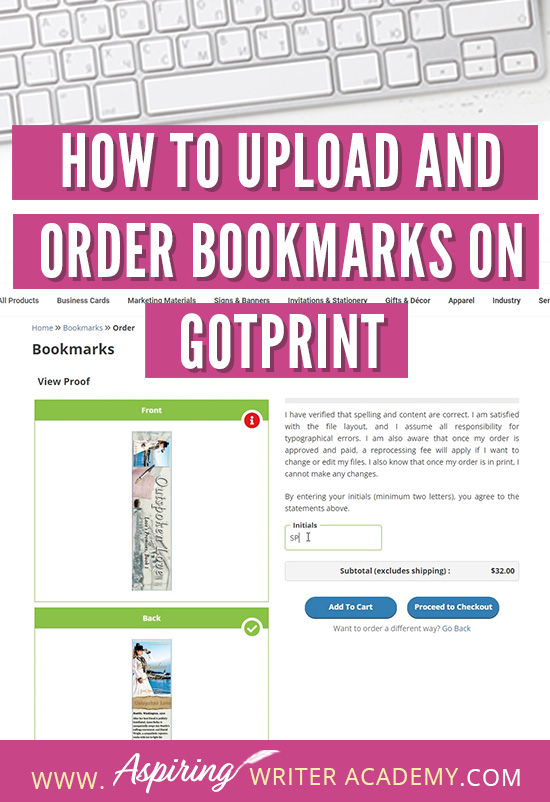 If you or a graphic designer have created bookmarks for your new upcoming book release, you may now be wondering How to Upload and Order Bookmarks on GotPrint. In this step-by-step tutorial, we cover how to upload your graphics, make sure that everything is within the margins, and discuss what are the best settings to choose when creating your bookmark.