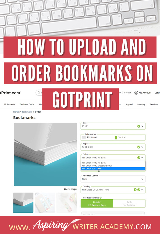 If you or a graphic designer have created bookmarks for your new upcoming book release, you may now be wondering How to Upload and Order Bookmarks on GotPrint. In this step-by-step tutorial, we cover how to upload your graphics, make sure that everything is within the margins, and discuss what are the best settings to choose when creating your bookmark.