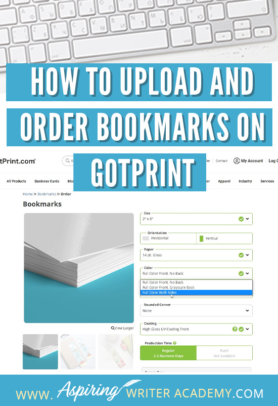 If you or a graphic designer have created bookmarks for your new upcoming book release, you may now be wondering How to Upload and Order Bookmarks on GotPrint. In this step-by-step tutorial, we cover how to upload your graphics, make sure that everything is within the margins, and discuss what are the best settings to choose when creating your bookmark.