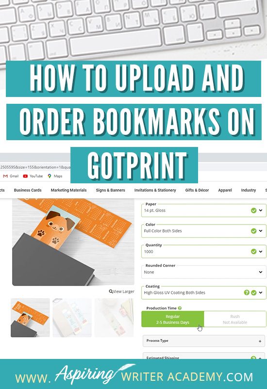 If you or a graphic designer have created bookmarks for your new upcoming book release, you may now be wondering How to Upload and Order Bookmarks on GotPrint. In this step-by-step tutorial, we cover how to upload your graphics, make sure that everything is within the margins, and discuss what are the best settings to choose when creating your bookmark.