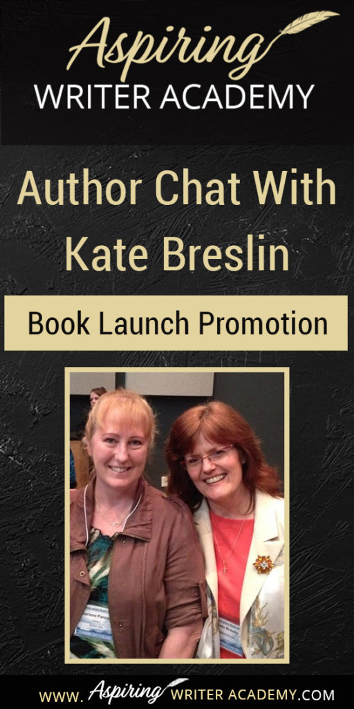 Kate Breslin, an award-winning author of Christian historical fiction, discusses her strategy for book launch promotion and offers several ideas to help aspiring writers build their own group of influencers (or Street Team). Also learn tips for networking, creating promotional materials, and lining up book signing events in this fun, interactive interview conducted by Darlene Panzera.