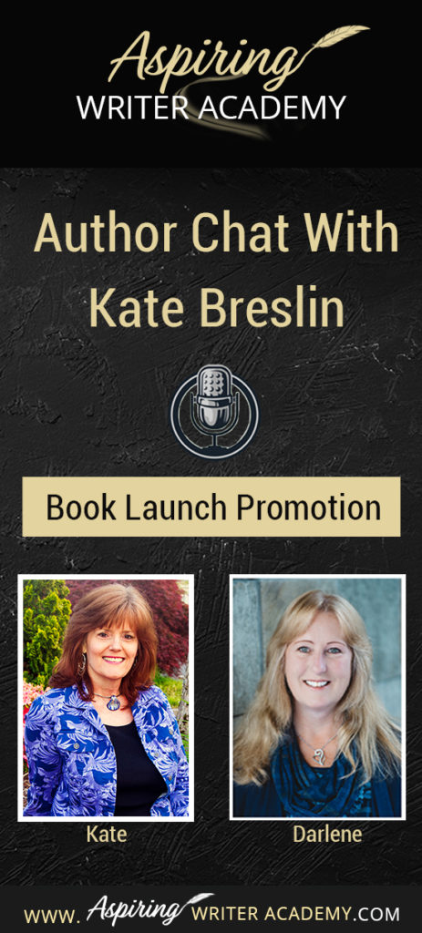 Kate Breslin, an award-winning author of Christian historical fiction, discusses her strategy for book launch promotion and offers several ideas to help aspiring writers build their own group of influencers (or Street Team). Also learn tips for networking, creating promotional materials, and lining up book signing events in this fun, interactive interview conducted by Darlene Panzera.