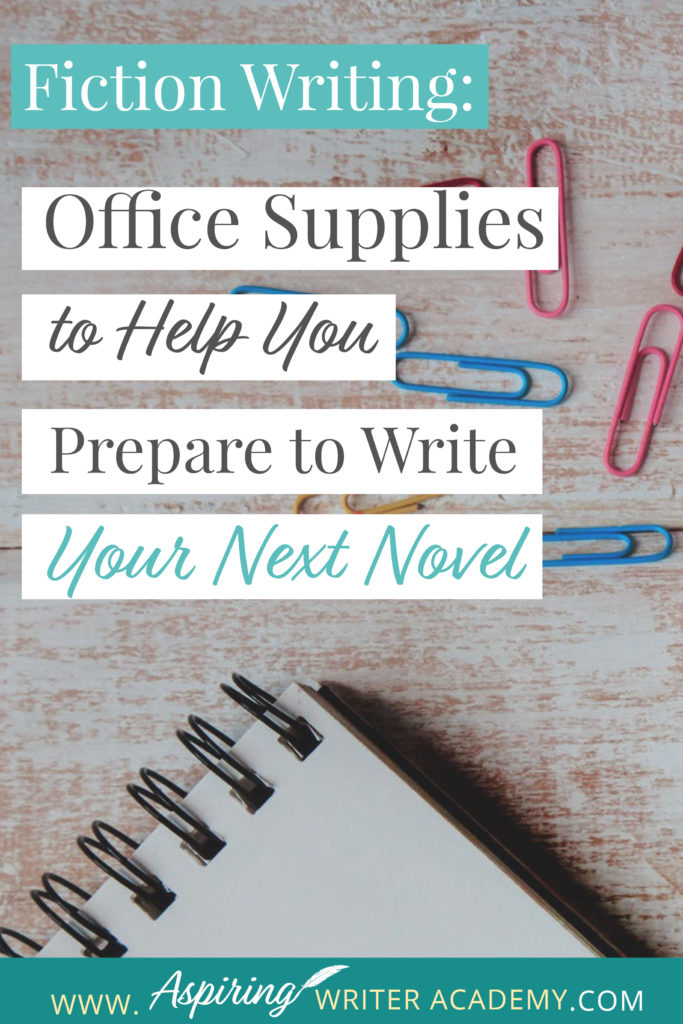 Are you new to Fiction Writing? Have you wondered which office supplies might be helpful when preparing to write your first novel? Or are you a published author preparing to write your next book? In our post, Fiction Writing: Office Supplies to Help You Prepare to Write Your Next Novel, we give you a handy checklist of supplies for writing, plotting, setting up your office, and for creating a Story Binder that keeps all your templates and brainstorming ideas in one place.