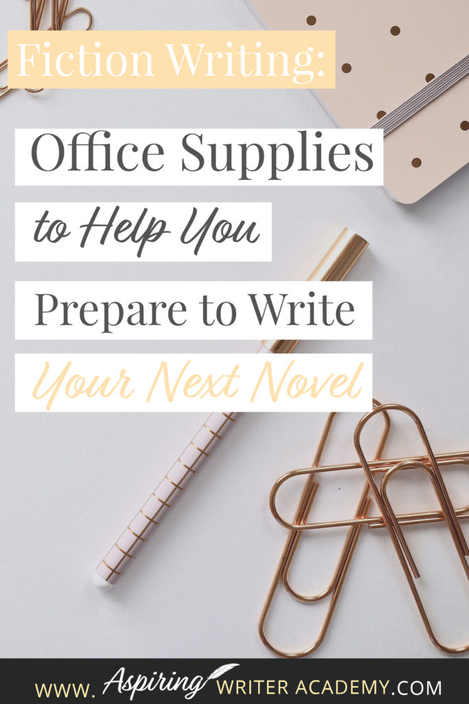 Are you new to Fiction Writing? Have you wondered which office supplies might be helpful when preparing to write your first novel? Or are you a published author preparing to write your next book? In our post, Fiction Writing: Office Supplies to Help You Prepare to Write Your Next Novel, we give you a handy checklist of supplies for writing, plotting, setting up your office, and for creating a Story Binder that keeps all your templates and brainstorming ideas in one place.