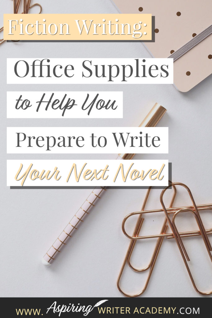 Are you new to Fiction Writing? Have you wondered which office supplies might be helpful when preparing to write your first novel? Or are you a published author preparing to write your next book? In our post, Fiction Writing: Office Supplies to Help You Prepare to Write Your Next Novel, we give you a handy checklist of supplies for writing, plotting, setting up your office, and for creating a Story Binder that keeps all your templates and brainstorming ideas in one place.