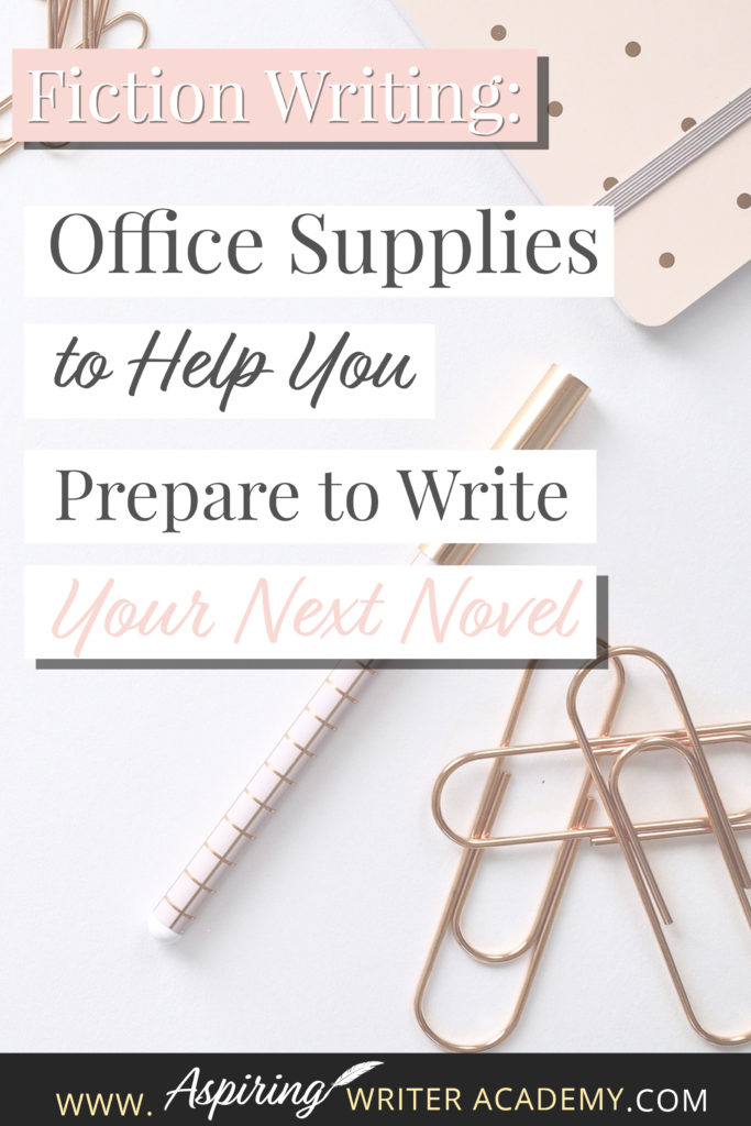 Are you new to Fiction Writing? Have you wondered which office supplies might be helpful when preparing to write your first novel? Or are you a published author preparing to write your next book? In our post, Fiction Writing: Office Supplies to Help You Prepare to Write Your Next Novel, we give you a handy checklist of supplies for writing, plotting, setting up your office, and for creating a Story Binder that keeps all your templates and brainstorming ideas in one place.