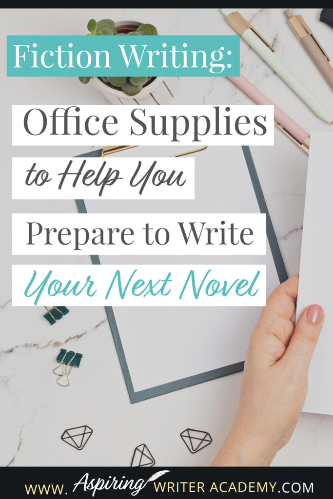 Are you new to Fiction Writing? Have you wondered which office supplies might be helpful when preparing to write your first novel? Or are you a published author preparing to write your next book? In our post, Fiction Writing: Office Supplies to Help You Prepare to Write Your Next Novel, we give you a handy checklist of supplies for writing, plotting, setting up your office, and for creating a Story Binder that keeps all your templates and brainstorming ideas in one place.