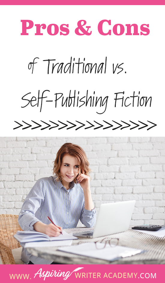 If you are an aspiring writer, you may be wondering whether you should self-publish or try to have your book published by a traditional publisher. What are the benefits? The cost? How hard is it to do? Do you need an agent? How much time is involved? What resources do you need or what skills do you need to know? In our post, Pros and Cons of Self-Publishing Fiction, we give you some of the advantages and disadvantages to help you decide which path is right for you.