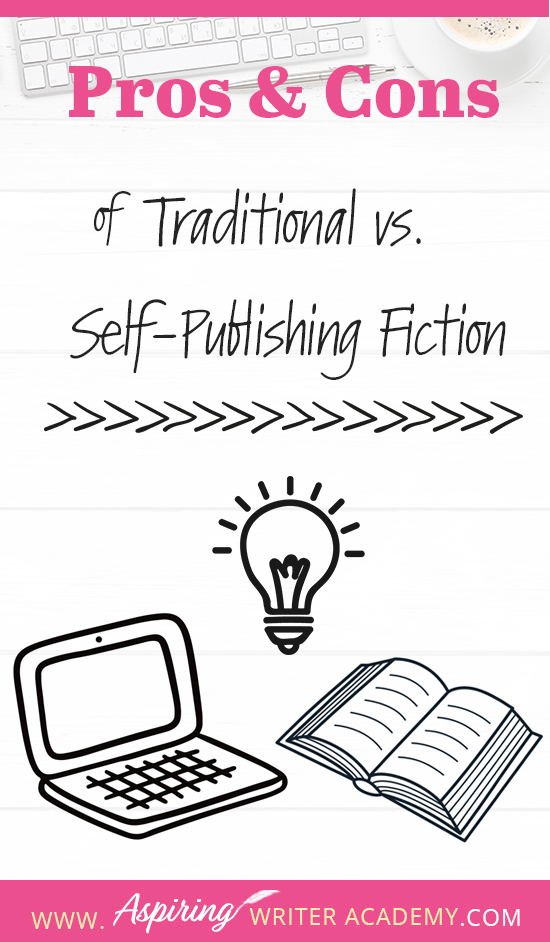 If you are an aspiring writer, you may be wondering whether you should self-publish or try to have your book published by a traditional publisher. What are the benefits? The cost? How hard is it to do? Do you need an agent? How much time is involved? What resources do you need or what skills do you need to know? In our post, Pros and Cons of Self-Publishing Fiction, we give you some of the advantages and disadvantages to help you decide which path is right for you.