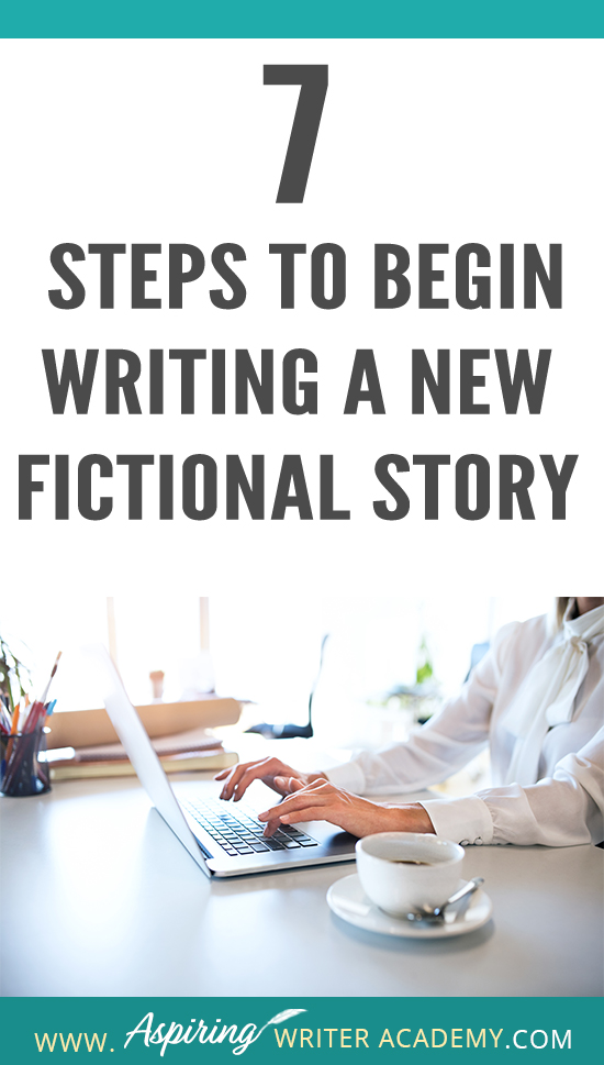 Are you interested in writing a fictional story but do not know where to begin? Do you start with characters, setting, research, or a plot? How do you create deadlines or calculate wordcount? How do you break an idea down into chapters and scenes? How do you set up a working manuscript? Do you wish you could see how a published author prepares to write a new book? Follow along as we discuss the 7 Steps to Begin Writing a New Fictional Story so you can start writing your own story with ease.