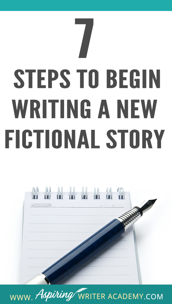 Are you interested in writing a fictional story but do not know where to begin? Do you start with characters, setting, research, or a plot? How do you create deadlines or calculate wordcount? How do you break an idea down into chapters and scenes? How do you set up a working manuscript? Do you wish you could see how a published author prepares to write a new book? Follow along as we discuss the 7 Steps to Begin Writing a New Fictional Story so you can start writing your own story with ease.