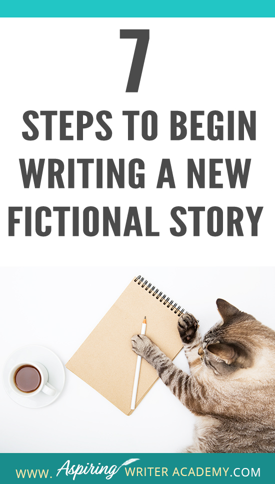 Are you interested in writing a fictional story but do not know where to begin? Do you start with characters, setting, research, or a plot? How do you create deadlines or calculate wordcount? How do you break an idea down into chapters and scenes? How do you set up a working manuscript? Do you wish you could see how a published author prepares to write a new book? Follow along as we discuss the 7 Steps to Begin Writing a New Fictional Story so you can start writing your own story with ease.