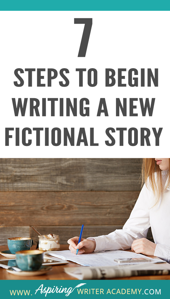 Are you interested in writing a fictional story but do not know where to begin? Do you start with characters, setting, research, or a plot? How do you create deadlines or calculate wordcount? How do you break an idea down into chapters and scenes? How do you set up a working manuscript? Do you wish you could see how a published author prepares to write a new book? Follow along as we discuss the 7 Steps to Begin Writing a New Fictional Story so you can start writing your own story with ease.