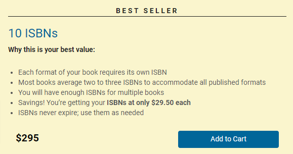 Where Can You Purchase an ISBN? Publishers or authors purchase these ISBNs through affiliate sites of the International ISBN Agency. Each country or territory has its own provider of ISBNs for its region. Below I listed some of the most popular brokers but you can find a full list right here: https://www.isbn-international.org/agencies If you live in the USA, most authors purchase their ISBN numbers through Bowker.com.