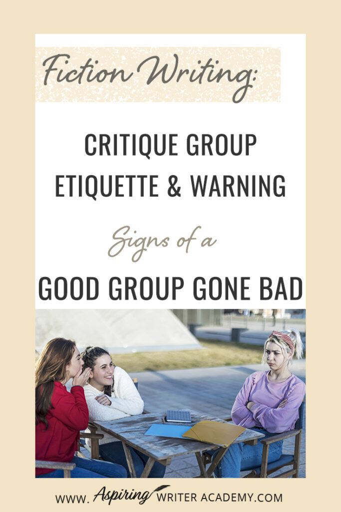 Are you looking to join a critique group and wonder if it will be the right fit for you? Or have you been in a critique group for a while, but doubt whether the feedback is helpful? Worse, are you a writer who has suddenly found themselves stuck in a toxic critique group due to changes within the group dynamic? In Fiction Writing: Critique Group Etiquette & Warning Signs of a Good Group Gone Bad, we discuss the good, the bad, and the ugly to help you get the best feedback on your work.