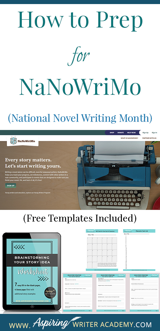 How to Prep for NaNoWriMo (National Novel Writing Month) - Aspiring ...