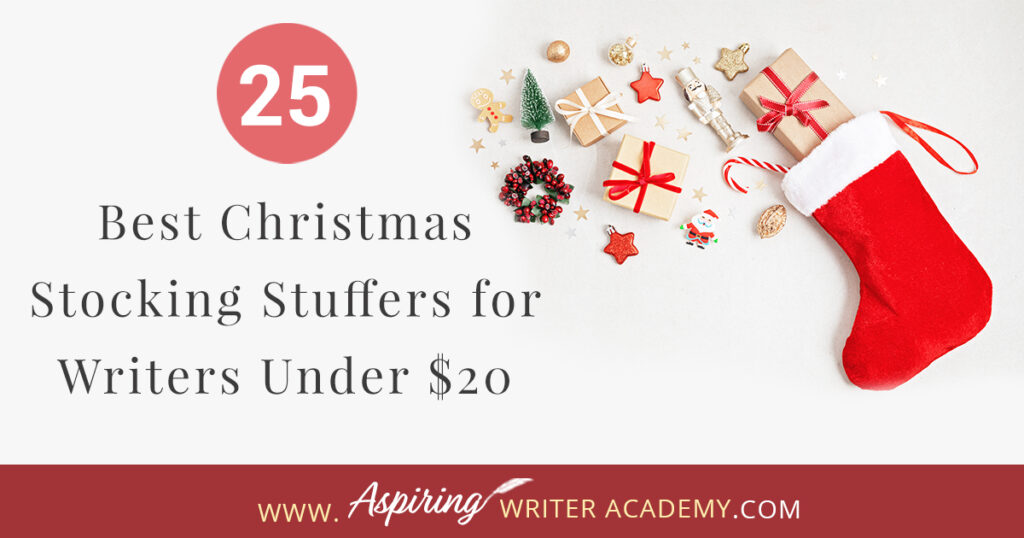 Are you struggling to find fun Christmas stocking stuffers for the writer in your life? If you need ideas and inspiration for gifts while sticking to a budget, you are in luck! We have gathered a list of the 25 Best Christmas Stocking Stuffers for Writers Under $20. We hope that this list can help you get ahead of the holiday season and help you find unique and creative stocking stuffers that a writer, editor, or critique partner will absolutely love.