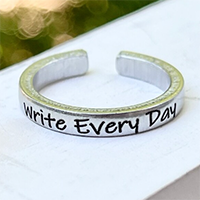 Write Every Day, Adjustable Ring