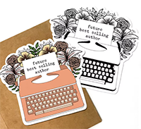 This Typewriter Vinyl Sticker is perfect to decorate your laptop, hydro flask, cell phone, or to use in your bullet journal or planner. Or it makes the perfect gift to the writer in your life that could use a little push. Do just that with this cute sticker. Made of Waterproof vinyl that will leave you with durable decor.