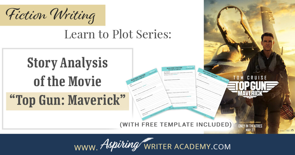 The best way to learn story structure is to analyze good stories. Can you readily identify each plot point in every movie you see or book you read? Or do terms like ‘inciting incident,’ ‘midpoint reversal,’ and ‘black moment’ leave you confused? In our Learn to Plot Fiction Writing Series: Story Analysis of the movie “Top Gun: Maverick” we will show you how to recognize each element and provide you with a Free Plot Template so you can draft satisfying, high-quality stories of your own.