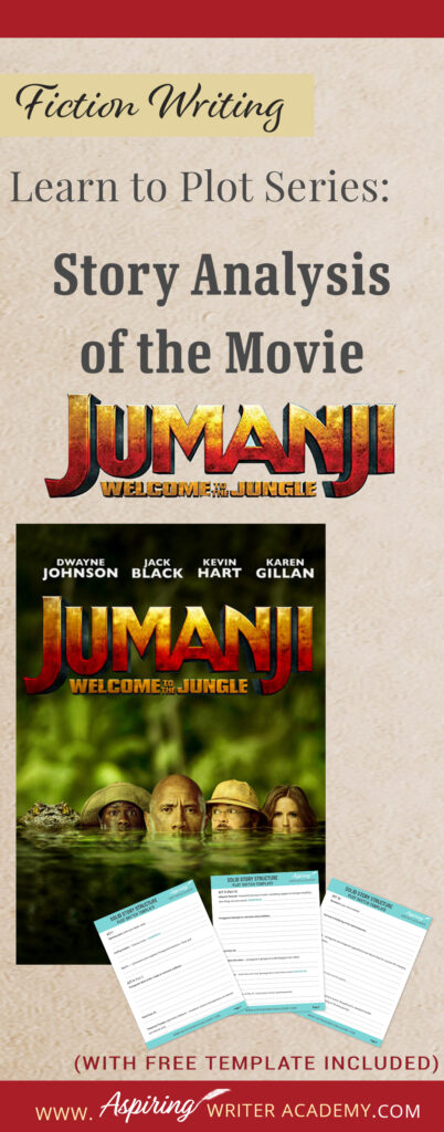 The best way to learn story structure is to analyze good stories. Can you readily identify each plot point in every movie you see or book you read? Or do terms like ‘inciting incident,’ ‘midpoint reversal,’ and ‘black moment’ leave you confused? In our Learn to Plot Fiction Writing Series: Story Analysis of the movie “Jumanji: Welcome to the Jungle” we show you how to recognize each element and provide a Free Plot Template so you can draft satisfying, high-quality stories of your own.