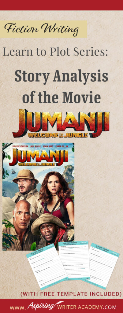 The best way to learn story structure is to analyze good stories. Can you readily identify each plot point in every movie you see or book you read? Or do terms like ‘inciting incident,’ ‘midpoint reversal,’ and ‘black moment’ leave you confused? In our Learn to Plot Fiction Writing Series: Story Analysis of the movie “Jumanji: Welcome to the Jungle” we show you how to recognize each element and provide a Free Plot Template so you can draft satisfying, high-quality stories of your own.