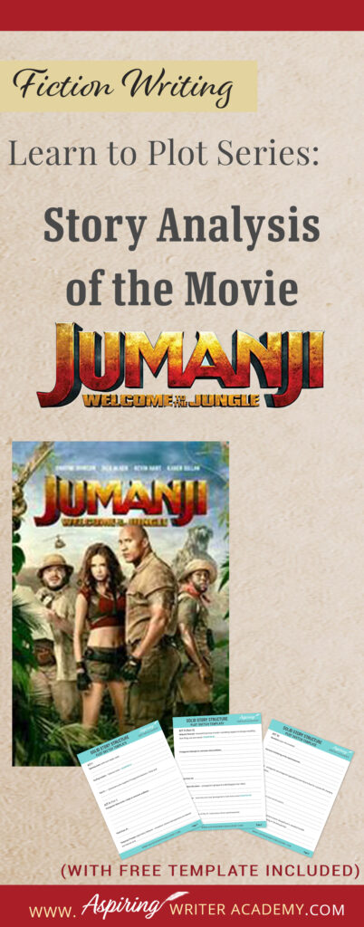 The best way to learn story structure is to analyze good stories. Can you readily identify each plot point in every movie you see or book you read? Or do terms like ‘inciting incident,’ ‘midpoint reversal,’ and ‘black moment’ leave you confused? In our Learn to Plot Fiction Writing Series: Story Analysis of the movie “Jumanji: Welcome to the Jungle” we show you how to recognize each element and provide a Free Plot Template so you can draft satisfying, high-quality stories of your own.