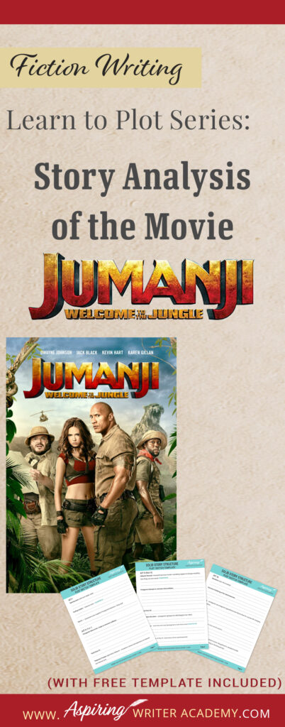 The best way to learn story structure is to analyze good stories. Can you readily identify each plot point in every movie you see or book you read? Or do terms like ‘inciting incident,’ ‘midpoint reversal,’ and ‘black moment’ leave you confused? In our Learn to Plot Fiction Writing Series: Story Analysis of the movie “Jumanji: Welcome to the Jungle” we show you how to recognize each element and provide a Free Plot Template so you can draft satisfying, high-quality stories of your own.