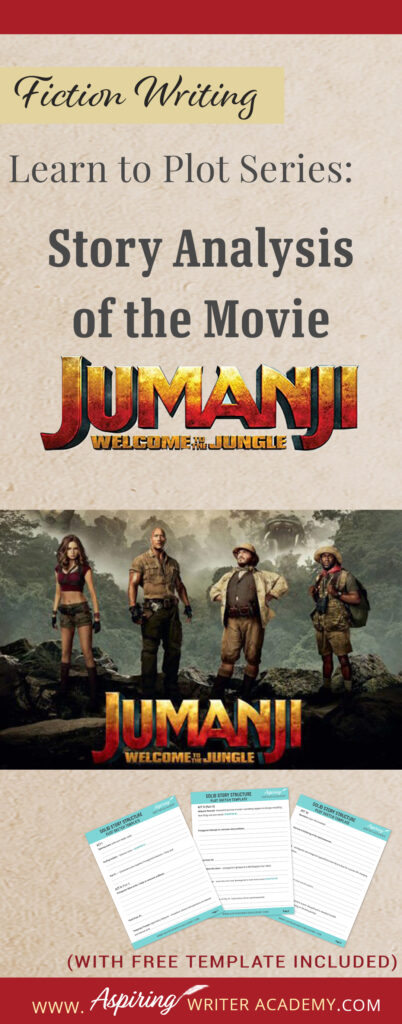 The best way to learn story structure is to analyze good stories. Can you readily identify each plot point in every movie you see or book you read? Or do terms like ‘inciting incident,’ ‘midpoint reversal,’ and ‘black moment’ leave you confused? In our Learn to Plot Fiction Writing Series: Story Analysis of the movie “Jumanji: Welcome to the Jungle” we show you how to recognize each element and provide a Free Plot Template so you can draft satisfying, high-quality stories of your own.