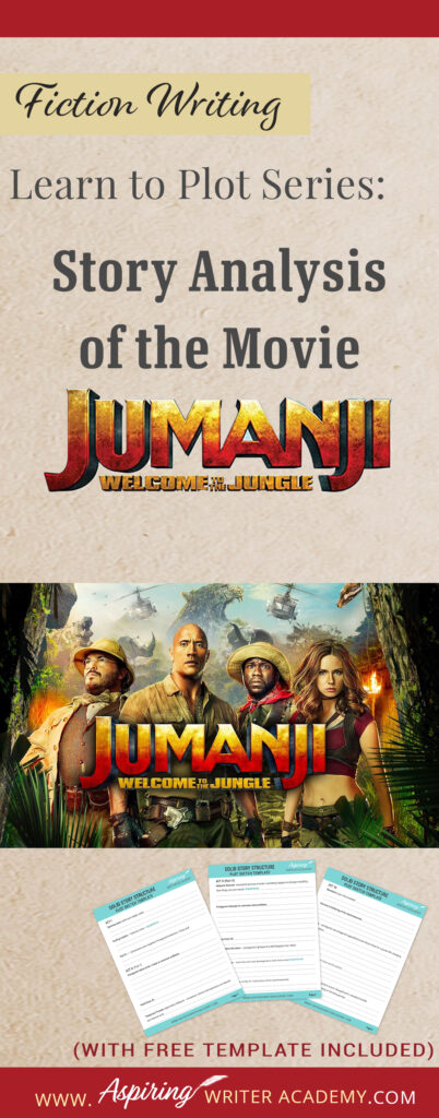 The best way to learn story structure is to analyze good stories. Can you readily identify each plot point in every movie you see or book you read? Or do terms like ‘inciting incident,’ ‘midpoint reversal,’ and ‘black moment’ leave you confused? In our Learn to Plot Fiction Writing Series: Story Analysis of the movie “Jumanji: Welcome to the Jungle” we show you how to recognize each element and provide a Free Plot Template so you can draft satisfying, high-quality stories of your own.