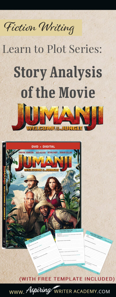 The best way to learn story structure is to analyze good stories. Can you readily identify each plot point in every movie you see or book you read? Or do terms like ‘inciting incident,’ ‘midpoint reversal,’ and ‘black moment’ leave you confused? In our Learn to Plot Fiction Writing Series: Story Analysis of the movie “Jumanji: Welcome to the Jungle” we show you how to recognize each element and provide a Free Plot Template so you can draft satisfying, high-quality stories of your own.