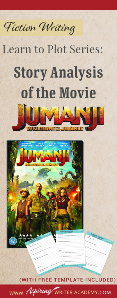 The best way to learn story structure is to analyze good stories. Can you readily identify each plot point in every movie you see or book you read? Or do terms like ‘inciting incident,’ ‘midpoint reversal,’ and ‘black moment’ leave you confused? In our Learn to Plot Fiction Writing Series: Story Analysis of the movie “Jumanji: Welcome to the Jungle” we show you how to recognize each element and provide a Free Plot Template so you can draft satisfying, high-quality stories of your own.