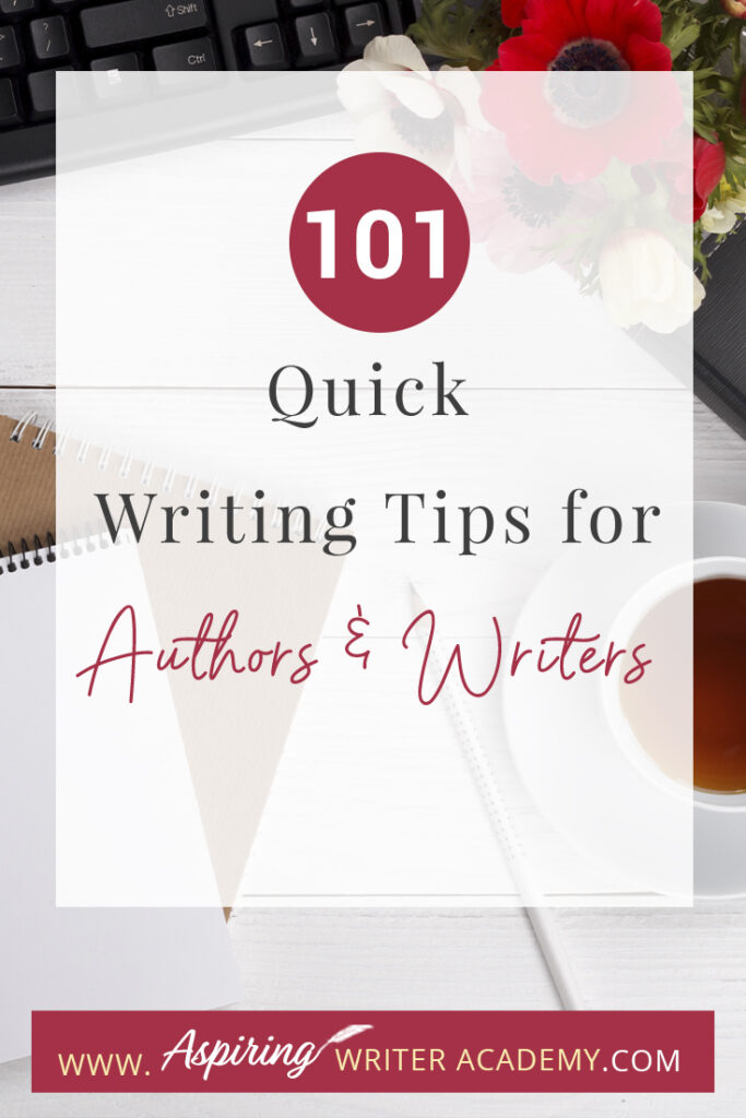 Writing can be a challenging and rewarding pursuit, but it's not always easy to know where to start or how to improve your craft. Whether you're a seasoned author or just starting out, we hope that you can take away something to help you out with your writing journey from our post 101 Quick Writing Tips for Authors and Writers. We hope that some of these tips help you hone your skills, overcome writer's block, and create compelling stories that captivate your readers.