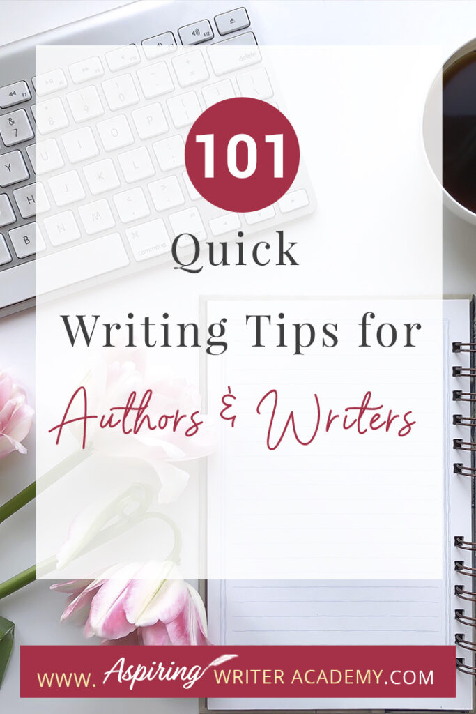 Writing can be a challenging and rewarding pursuit, but it's not always easy to know where to start or how to improve your craft. Whether you're a seasoned author or just starting out, we hope that you can take away something to help you out with your writing journey from our post 101 Quick Writing Tips for Authors and Writers. We hope that some of these tips help you hone your skills, overcome writer's block, and create compelling stories that captivate your readers.