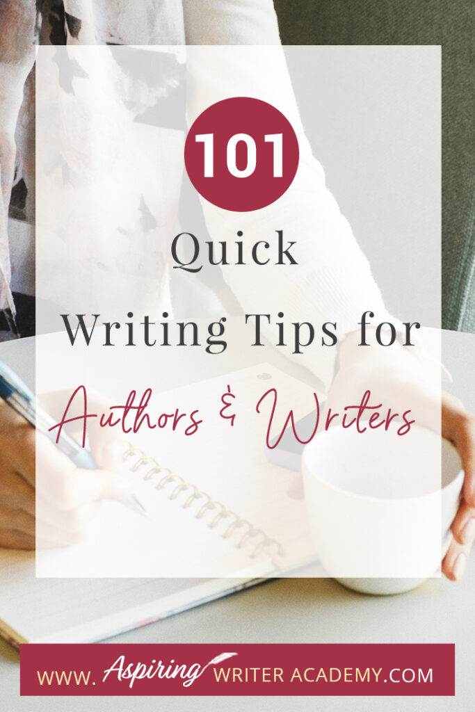 Writing can be a challenging and rewarding pursuit, but it's not always easy to know where to start or how to improve your craft. Whether you're a seasoned author or just starting out, we hope that you can take away something to help you out with your writing journey from our post 101 Quick Writing Tips for Authors and Writers. We hope that some of these tips help you hone your skills, overcome writer's block, and create compelling stories that captivate your readers.