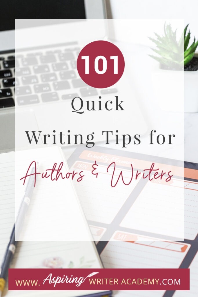 Writing can be a challenging and rewarding pursuit, but it's not always easy to know where to start or how to improve your craft. Whether you're a seasoned author or just starting out, we hope that you can take away something to help you out with your writing journey from our post 101 Quick Writing Tips for Authors and Writers. We hope that some of these tips help you hone your skills, overcome writer's block, and create compelling stories that captivate your readers.