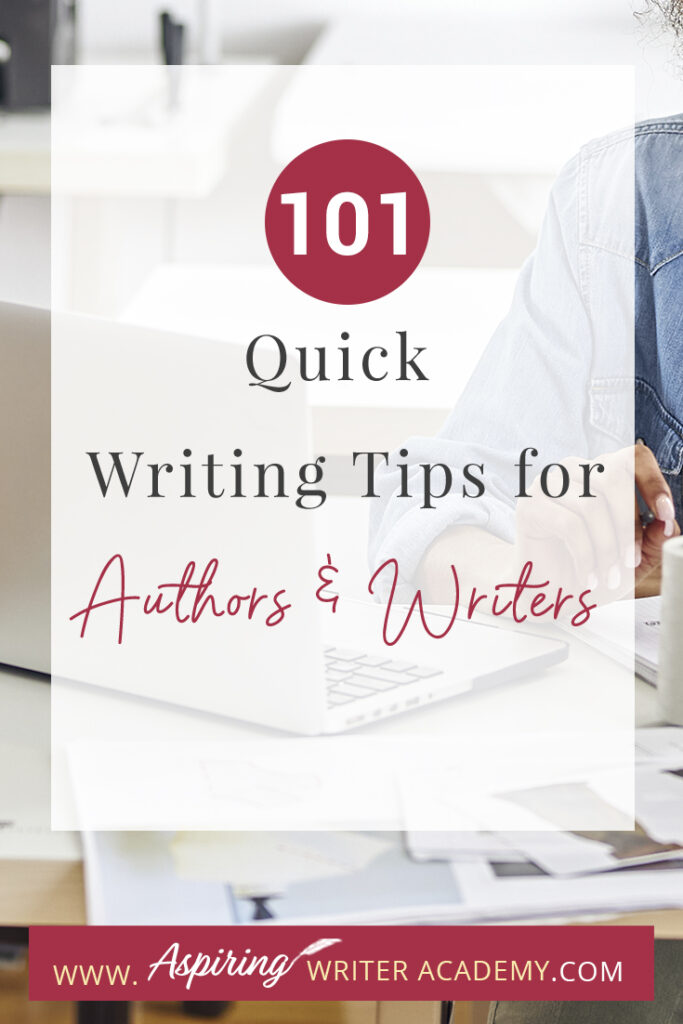 Writing can be a challenging and rewarding pursuit, but it's not always easy to know where to start or how to improve your craft. Whether you're a seasoned author or just starting out, we hope that you can take away something to help you out with your writing journey from our post 101 Quick Writing Tips for Authors and Writers. We hope that some of these tips help you hone your skills, overcome writer's block, and create compelling stories that captivate your readers.