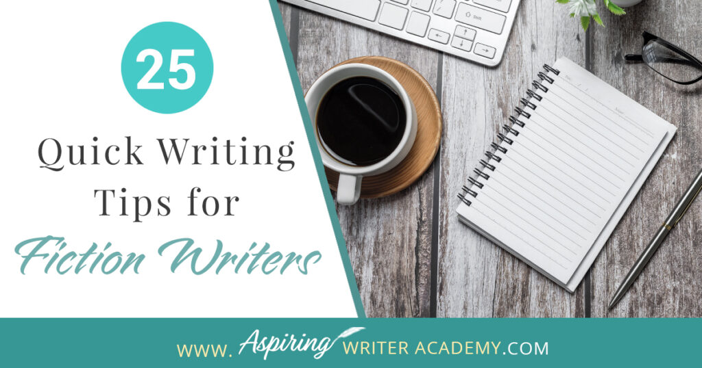 Writing fiction is a challenging and rewarding endeavor that requires a combination of creativity, skill, and discipline. Whether you're a seasoned writer or just starting out, there's always room for improvement in your craft. In this blog post, we'll provide you with 25 Quick Writing Tips for Fiction Writers to help you elevate your writing and create compelling stories that captivate your readers. From character development to plot pacing, we hope that these tips will help inspire you to hone your skills and take your writing to the next level.